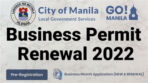 Business Permit Renewal 2022 Go Manila Part 1 Youtube