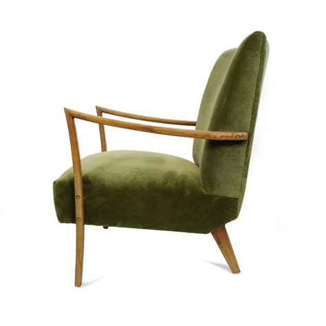 Midcentury Olive Green Arm Chair Chairish Green Armchair Green