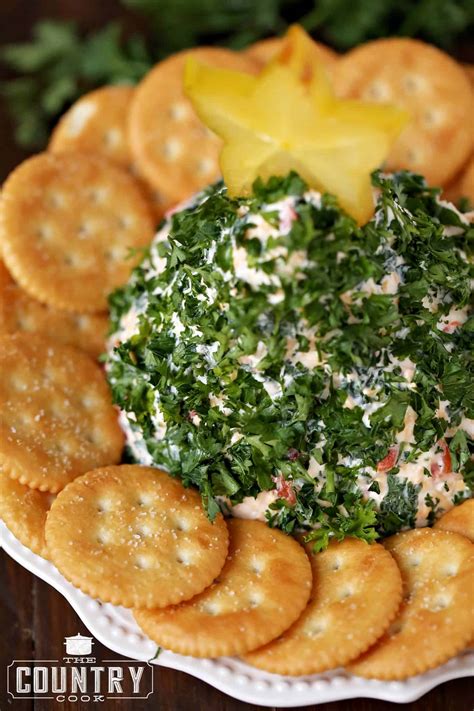Christmas Tree Shaped Cheese Ball The Country Cook