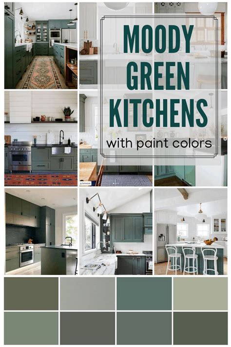 Moody Green Kitchen Cabinet Paint Colors Olive Green