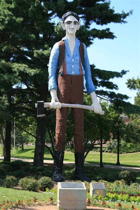 Abraham Lincoln The Railsplitter Statue In Springfield Illinois