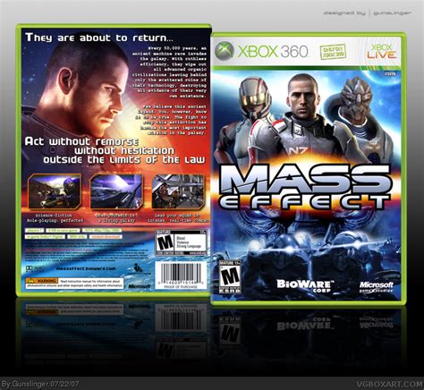 Mass Effect Xbox 360 Box Art Cover By Gunslinger
