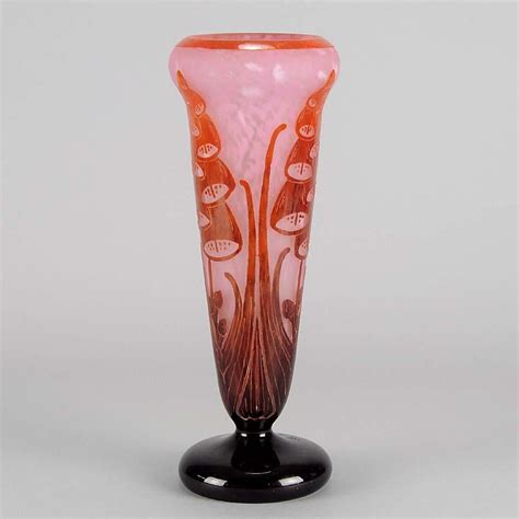 Art Deco Cameo Cased And Cut Glass Vase Digitale By Le Verre Français For Sale At 1stdibs