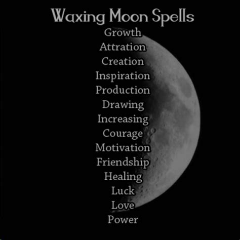 Waxing Moon Spells Moon Spells Magick Spelling