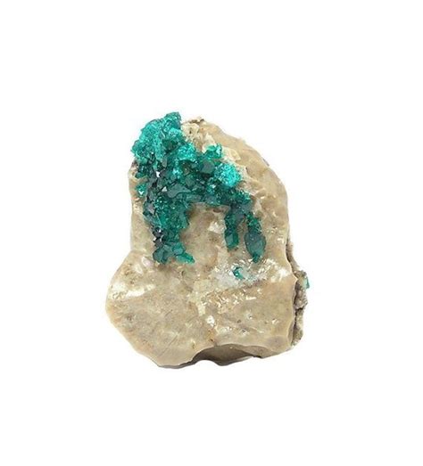 Dioptase Emerald Green Crystal Druzy On Rock Matrix Mineral Etsy