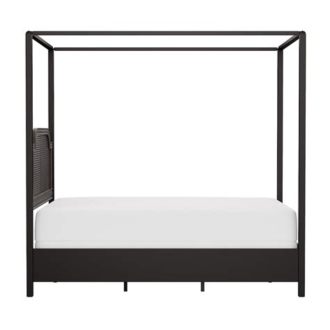 hillsdale melanie 2728bqr farmhouse wood and metal queen size canopy bed with low footboard