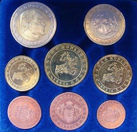 Monaco Series Of Euro Coins 1 Cent 2 Euro 2001 Catawiki