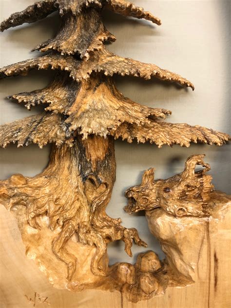 Tree Wood Carving Wall Hanging Wall Tree Sculpture By Gary Burns