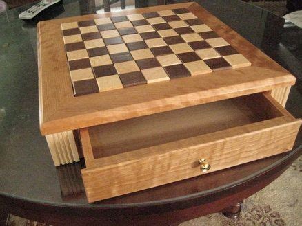 Chess table made with walnut, maple, and oak. Chess board | Wood chess board, Wooden chess board, Chess ...