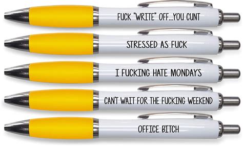 5x Rude Pens For Adults Funny Boss Ts Leaving Presents For
