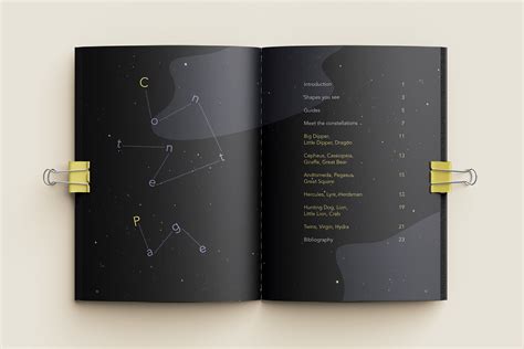 Shapes In The Night Sky Guide Book On Behance