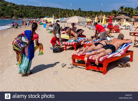 Beach Life Baga Beach Goa India Stock Photo 75455247
