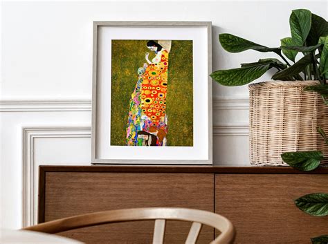 Hope Ii Gustav Klimt Pregnant Woman Art Nouveau Style Etsy