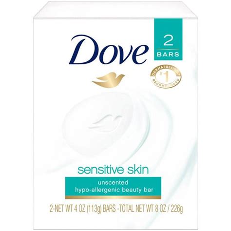 That's because dove isn't a soap; Dove 8oz Dove Sensitive Skin Beauty Bar Soap 2 Bar ...