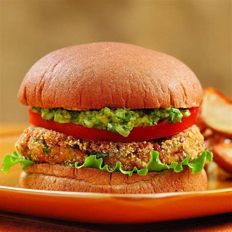 Bean Burgers With Spicy Guacamole Recipe Eatingwell
