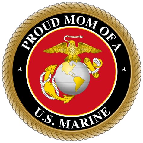 Proud Us Marine Mom Sticker