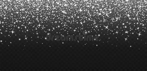 Flying Silver Sparkles Abstract Luminous Particles White Stardust