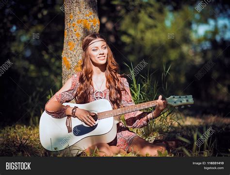 Beautiful Young Hippie Image And Photo Free Trial Bigstock
