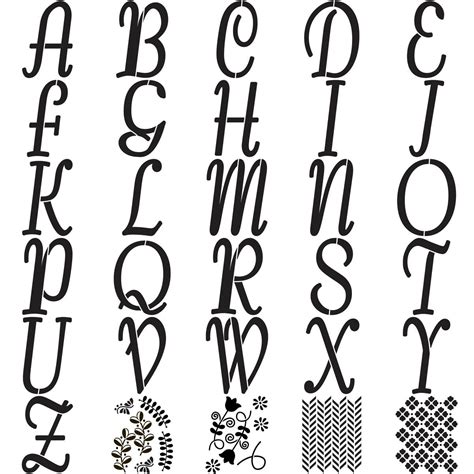 Shop Plaid Folkart ® Alphabet And Monogram Paper Stencils Italic Font