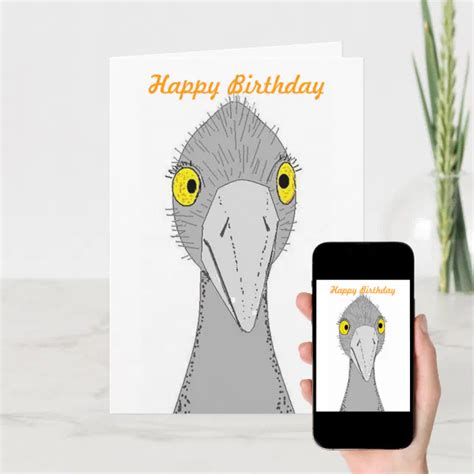 Funny Ostrich Birthday Card Zazzle