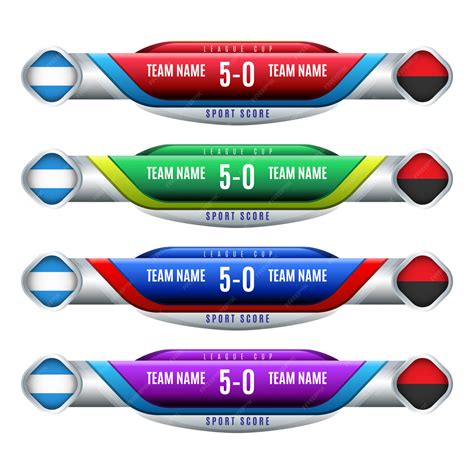 Premium Vector Scoreboard Elements Design For Football And Soccer