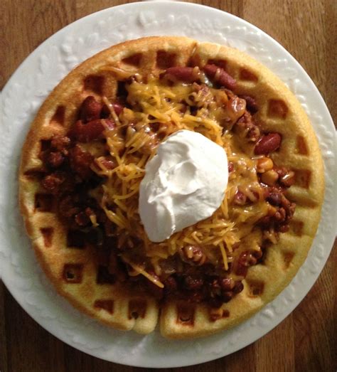 See more ideas about leftover cornbread, leftover cornbread recipe, cornbread. Chili over cornbread waffles topped with cheddar cheese ...