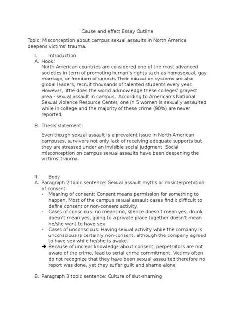 Sexual Abuse Research Paper Outline