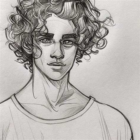 How To Draw Curly Hair Male To Draw Curly Hair Start By Drawing An Outline Of The Character S
