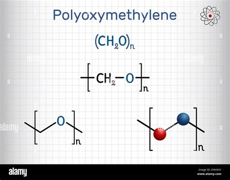 Polyoxymethylene Pom Acetal Polyacetal Polyformaldehyde Molecule