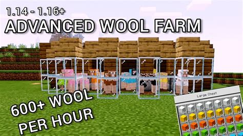 Minecraft Easy Automatic Wool Farm 114 116 600 Wool Per Hour