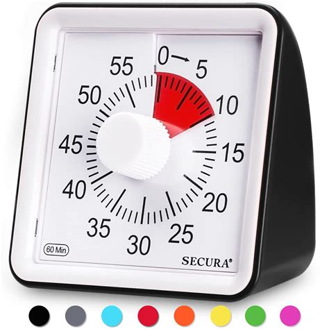 Buy Secura 60 Minute Visual Timer Classroom Countdown Clock Silent