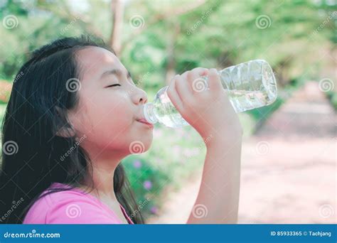 Child Drinking Water In Park Stock Image Image Of Child Close 85933365