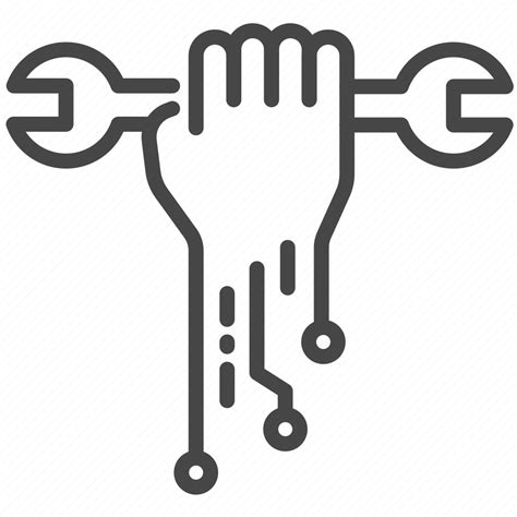Digital Hand Helpdesk It Services Support Tech Support Icon