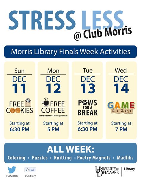 Stress Less Finals Week Activities The Associate