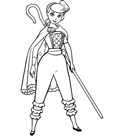 Bo Peep Toy Story 4 Coloring Page Coloring Pages