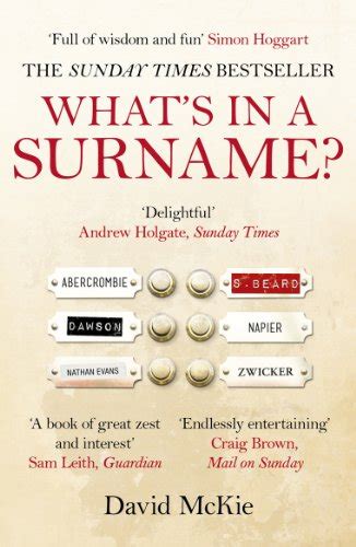 Whats In A Surname A Journey From Abercrombie To Zwicker English