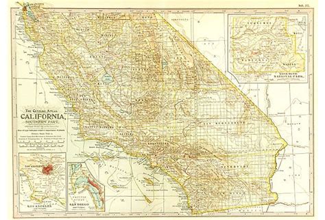 Southern California 1902 On Detailed Map Of Southern