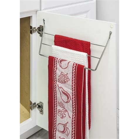 Choosing the right place to display your kitchen towels required careful consideration. CHROME DISH TOWEL HOLDER MOUNTS TO KITCHEN CABINET DOOR TOWEL RACK MOUNTABLE | eBay