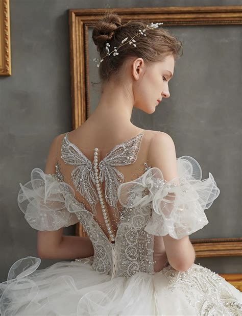Fairy A Line Tulle Wedding Dress Romantic Boho Lolita Princess Etsy