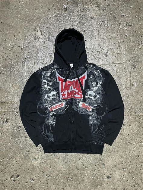 Affliction Crazy Y2k Tapout Mall Goth Skater Punk Zip Up Hoodie Grailed