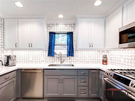If you have distinct colors in mind, think about their brightness and lightness. Two Colors for Kitchen Cabinets | TriFection Remodeling ...