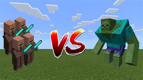Villagers Vs Mutant Zombie Minecraft Youtube