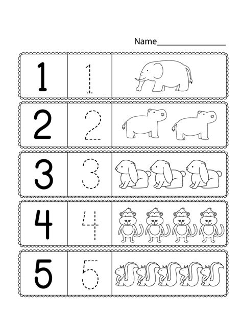Printable Numbers For Nursery Worksheets