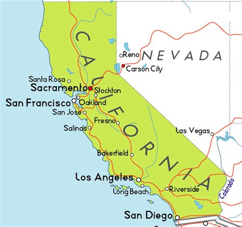 Mapa De California Mapa Físico Geográfico Político Turístico Y