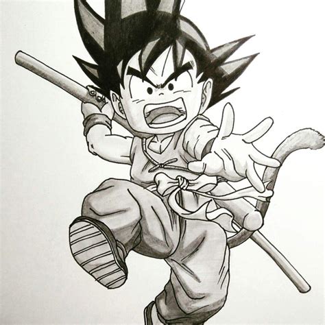 How To Draw Son Goku As A Child From Dragon Ball Z With Drawing Lesson