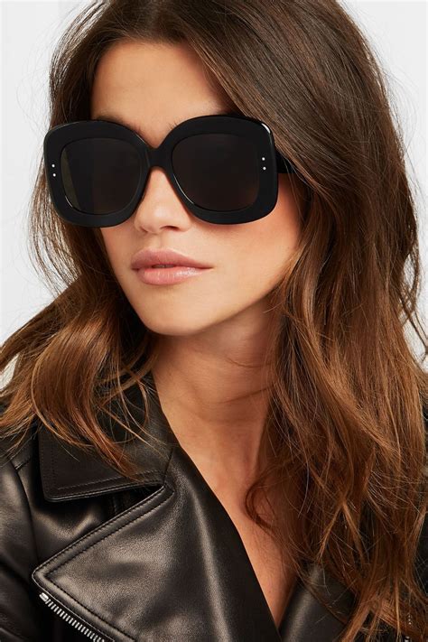 Black Square Frame Acetate Sunglasses AlaÏa Sunglasses Women