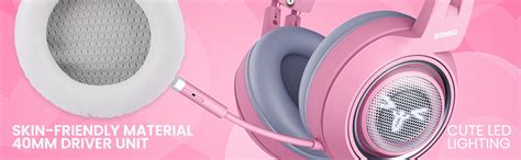Somic ist ein hersteller für verpackungsmaschinen & spezialisiert auf verpackungsmaschinen, endverpackungsmaschinen, wrap around packer, traypacker uvm. SOMIC G951 Pink Gaming Headset: 7.1 Virtual Surround Sound Detachable Cat Ear Headphomes LED ...