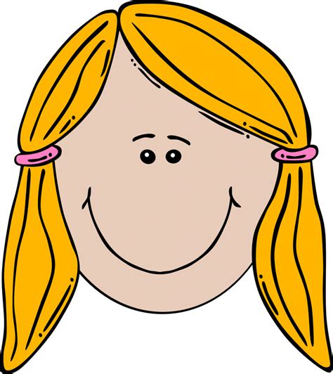 Face Clip Art Free Large Imag Girl Happy Face Clipart Png Download