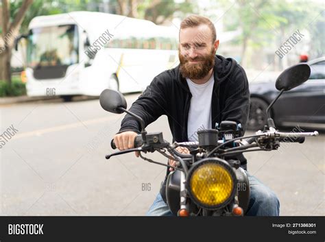 Portrait Smiling Biker Image And Photo Free Trial Bigstock