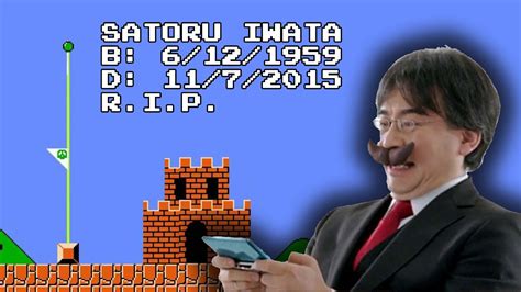 Satoru Iwata December 6th 1959 To July 11th 2015 Rip Youtube